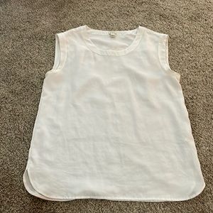 J Crew white tank top blouse